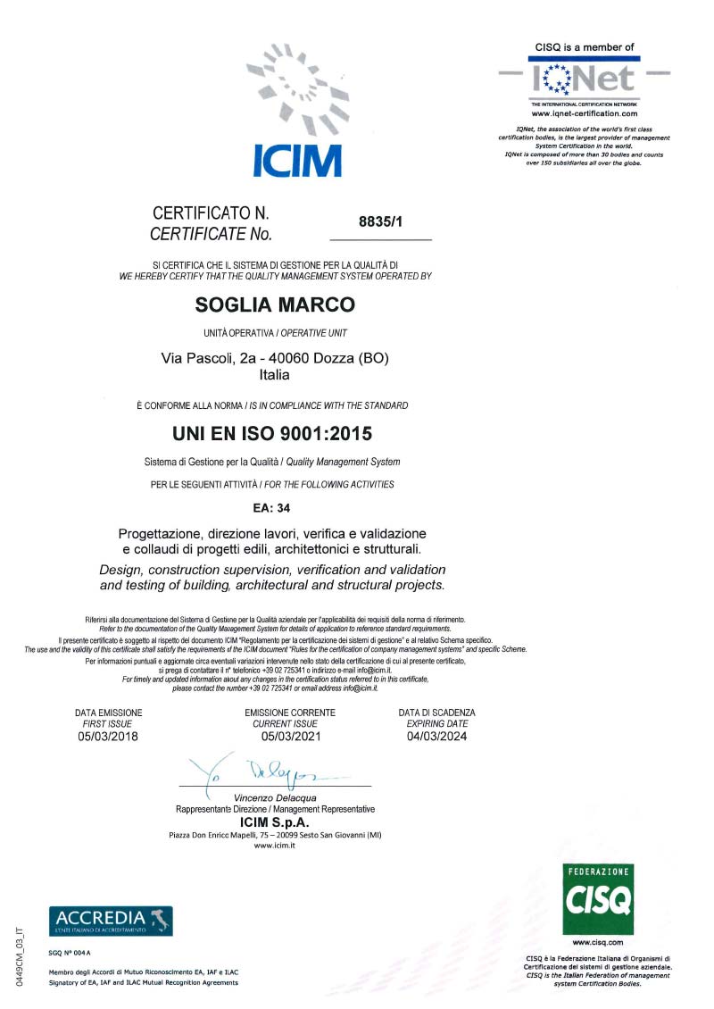 Certificazione UNI EN ISO 9001:2015